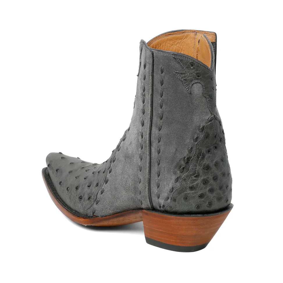 Ostrich Ankle Zipper Nubuck - Anthracite