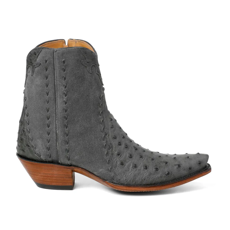 Ostrich Ankle Zipper Nubuck - Anthracite