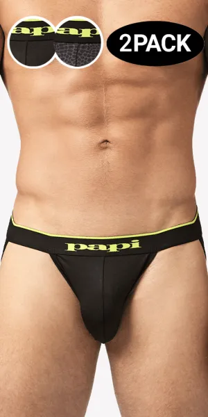 Papi Umpa049 Microflex Jockstrap Charcoal-leopard