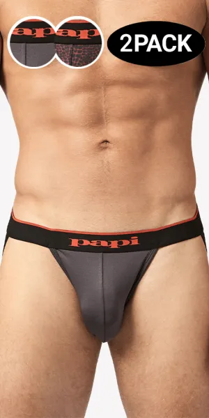 Papi Umpa049 Microflex Jockstrap Red-leopard