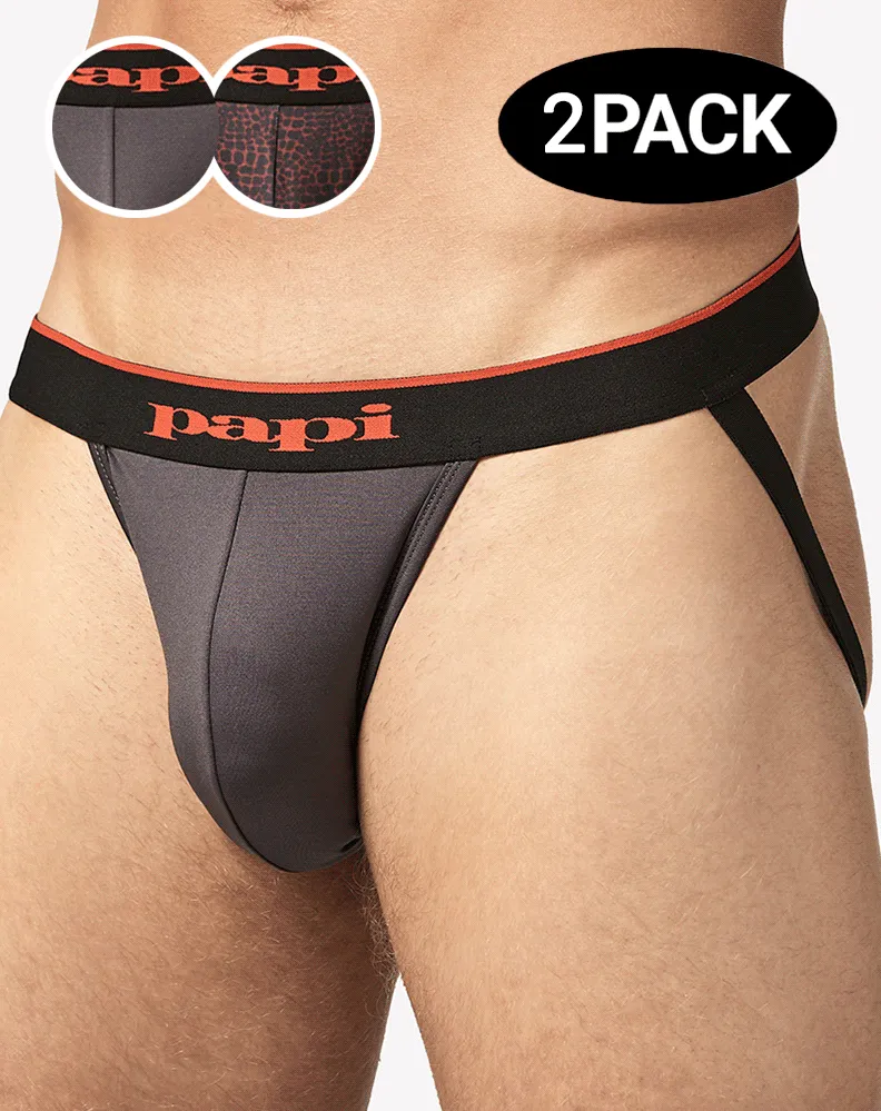 Papi Umpa049 Microflex Jockstrap Red-leopard