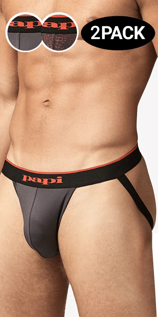 Papi Umpa049 Microflex Jockstrap Red-leopard