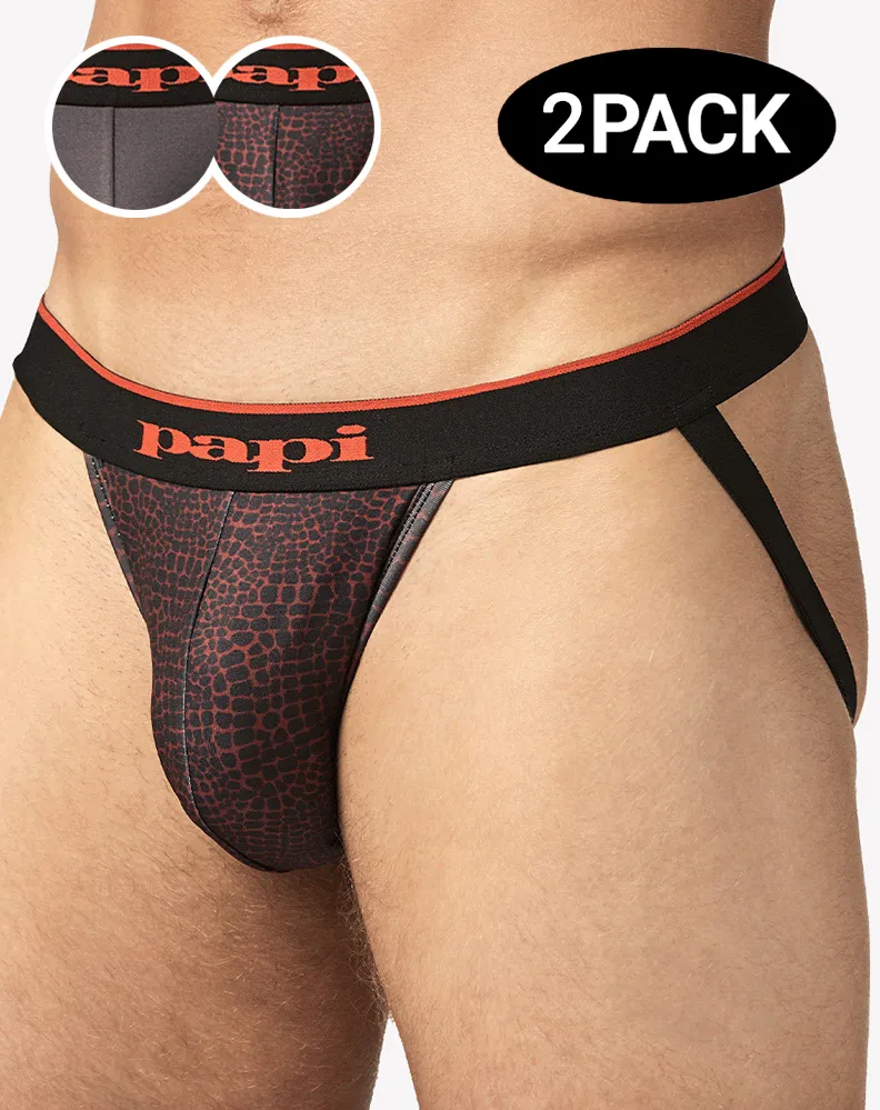 Papi Umpa049 Microflex Jockstrap Red-leopard
