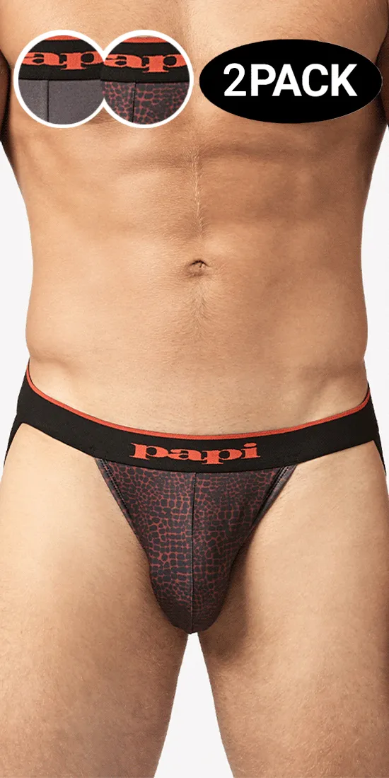 Papi Umpa049 Microflex Jockstrap Red-leopard
