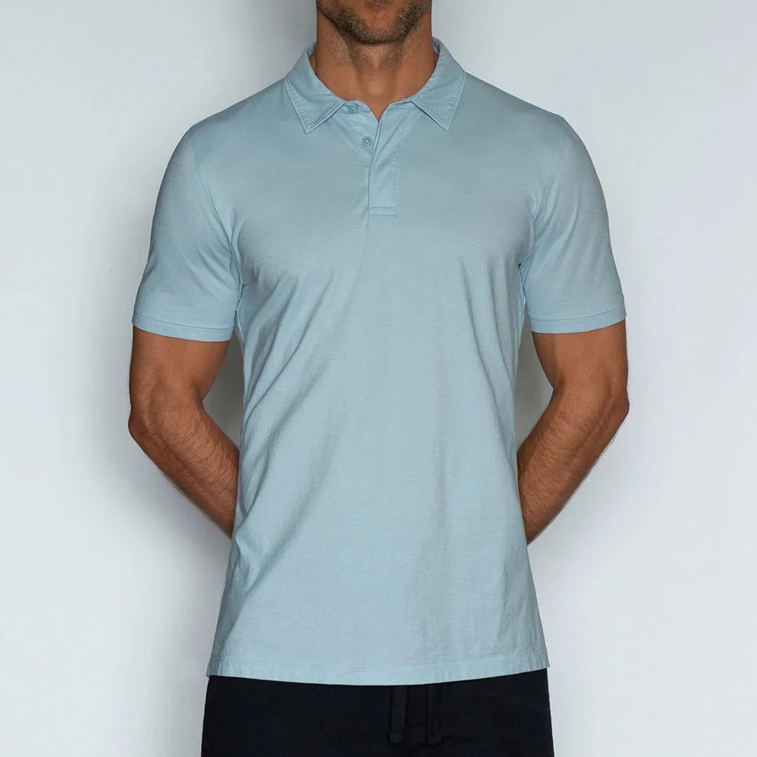 Perfect Pima Relaxed Polo Blythe Blue