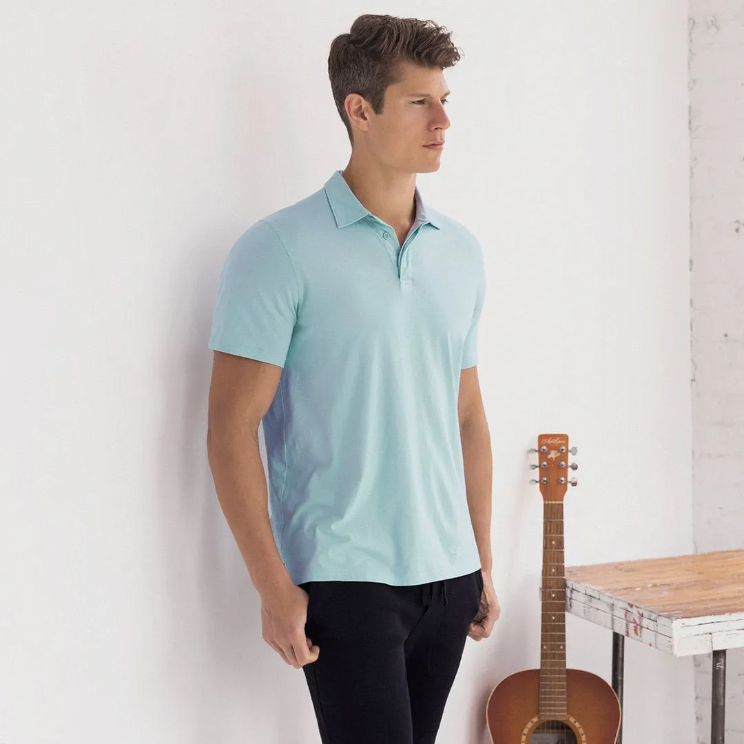 Perfect Pima Relaxed Polo Blythe Blue