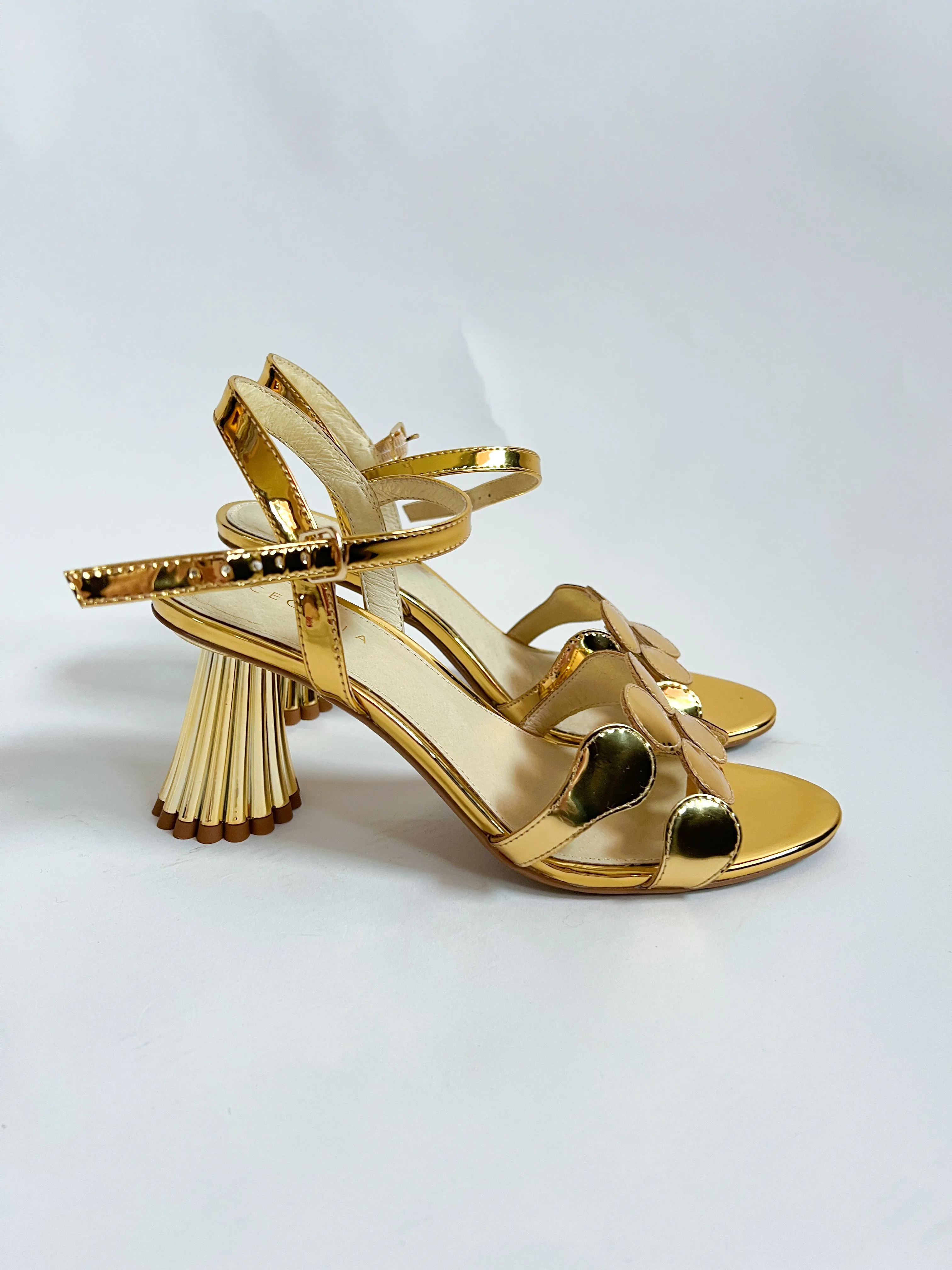 Peter Gold Metallic Heel