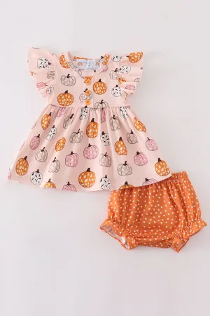 Pink Pumpkin Baby Girl Set
