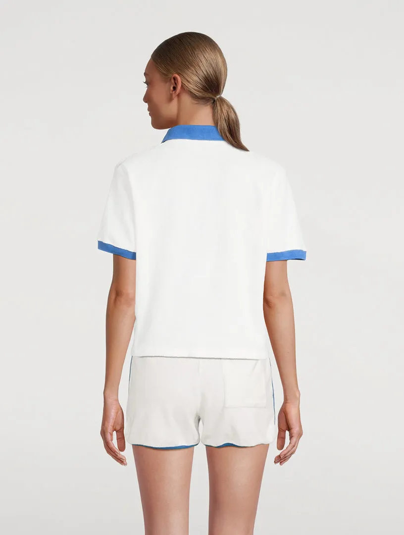Prince Sporty Terry Polo - White/Lapis