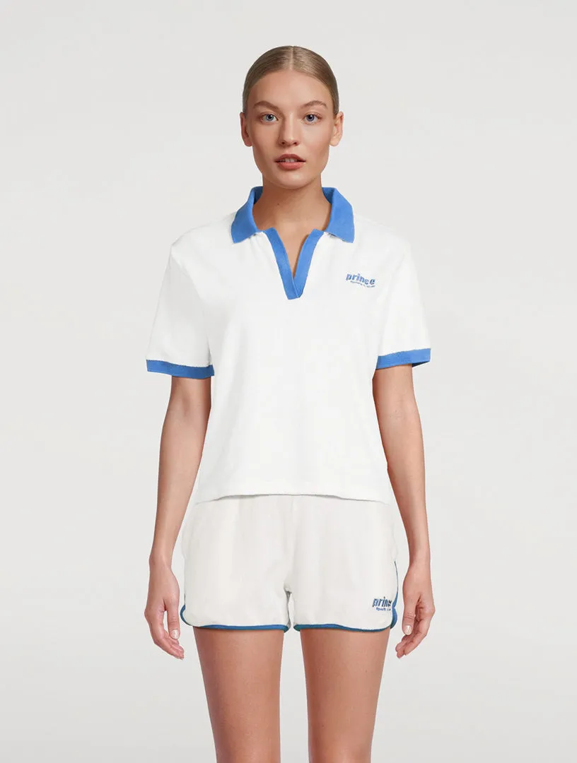 Prince Sporty Terry Polo - White/Lapis