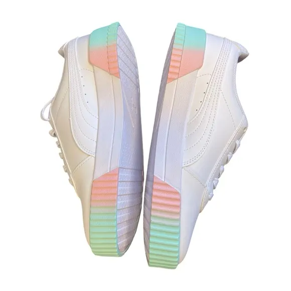 Puma Carina Fade Jr. sneakers. Aruba blue/Bridal rose. Size 5.5C.