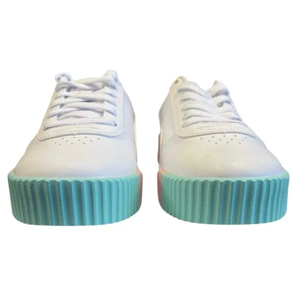 Puma Carina Fade Jr. sneakers. Aruba blue/Bridal rose. Size 5.5C.