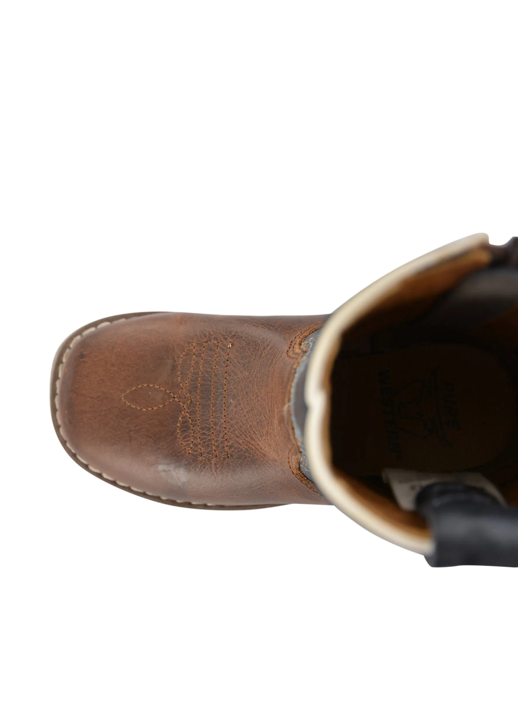 Pure Western Nash Toddler Boot - Dark Brown/Navy