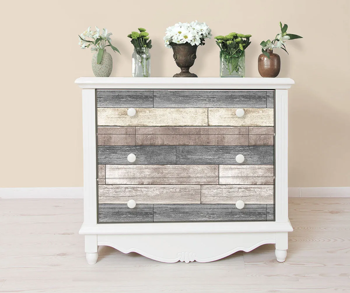 Reclaimed Wood Plank Peel & Stick Paper