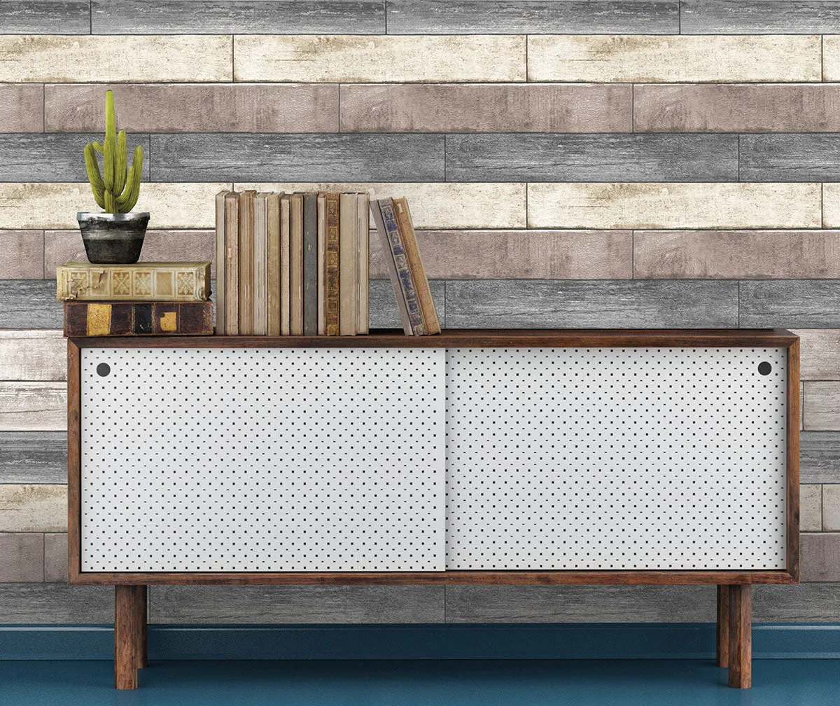 Reclaimed Wood Plank Peel & Stick Paper