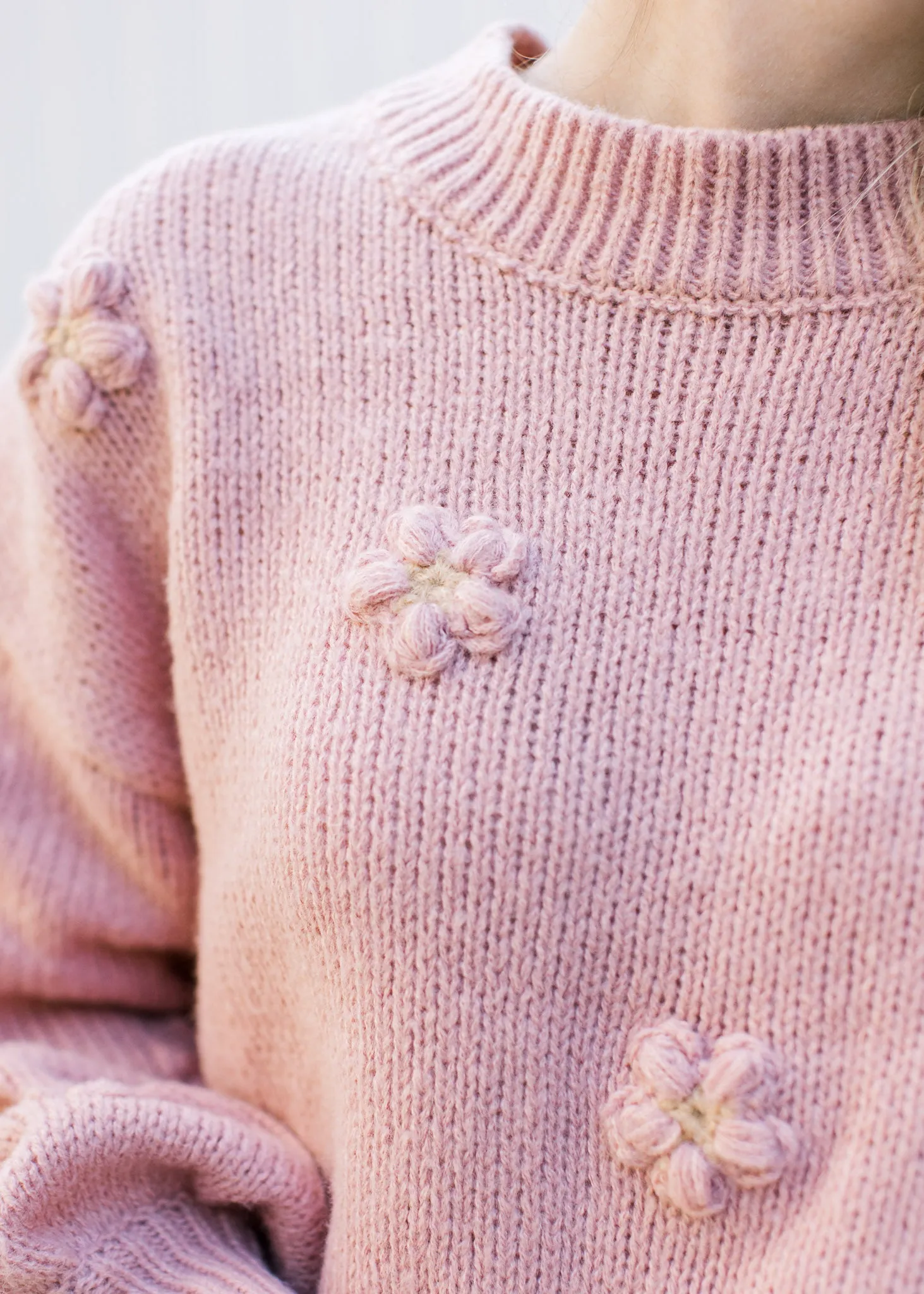 Rose Texture Sweater