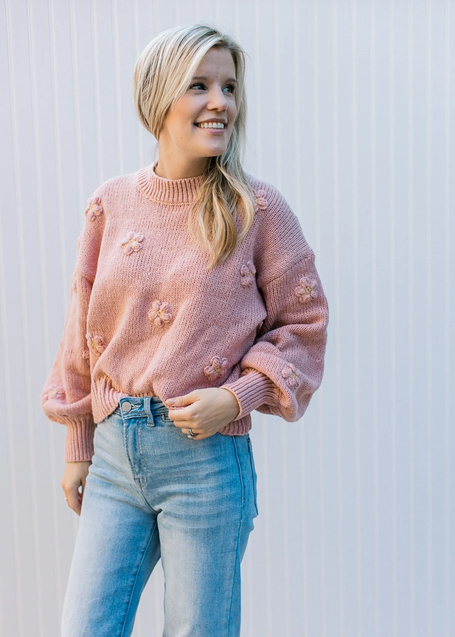Rose Texture Sweater