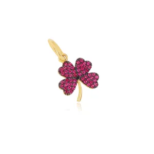 Ruby Clover Charm