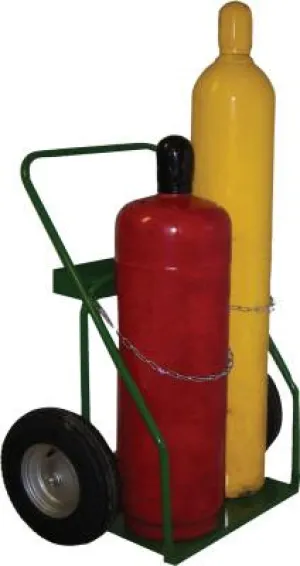 Saf-T-Cart™ 800 Series Cart, 2 Cylinders, 9.5 in to 12.5 in diameter, 16 in Pneumatic Wheels, 871-16