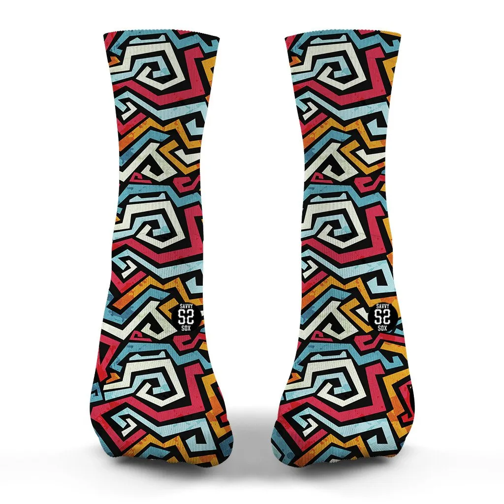 SAVVY SOX GRAFFITI LINES SOCKS