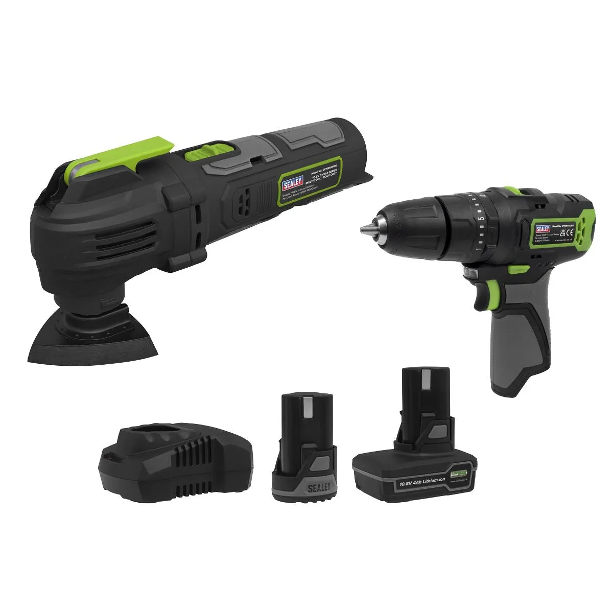 Sealey 2 x 10.8V SV10.8 Series Combi Drill & Multi-Tool Kit