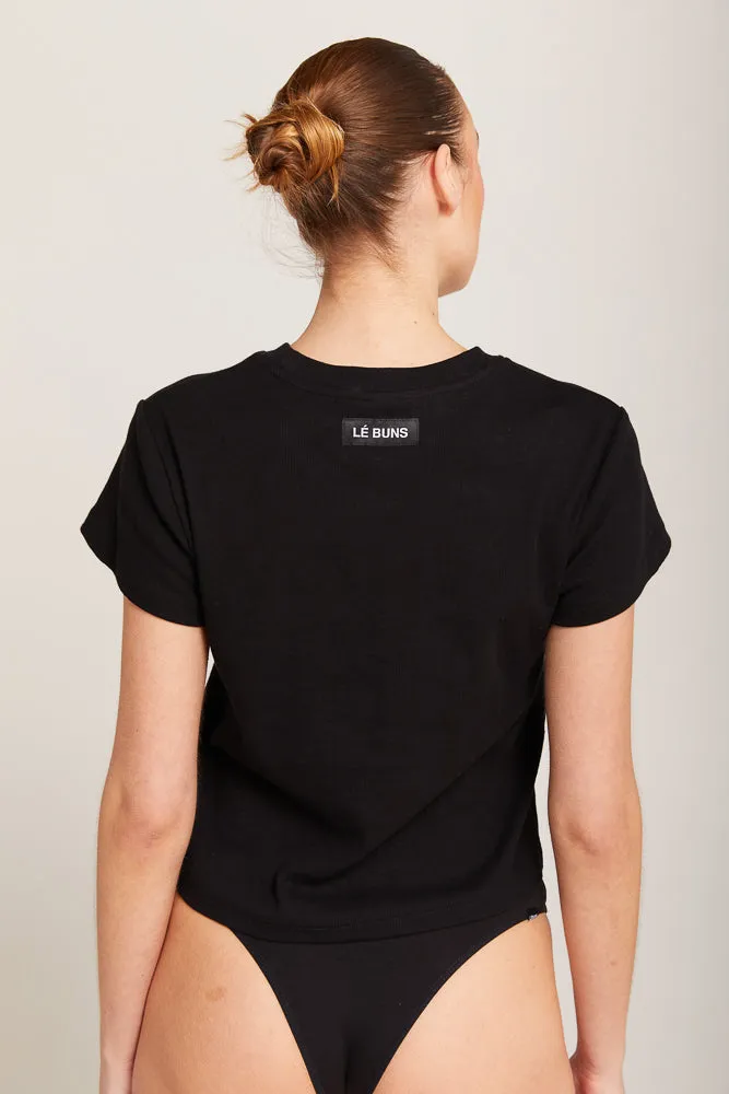 SKYE RELAXED TEE - BLACK RIB