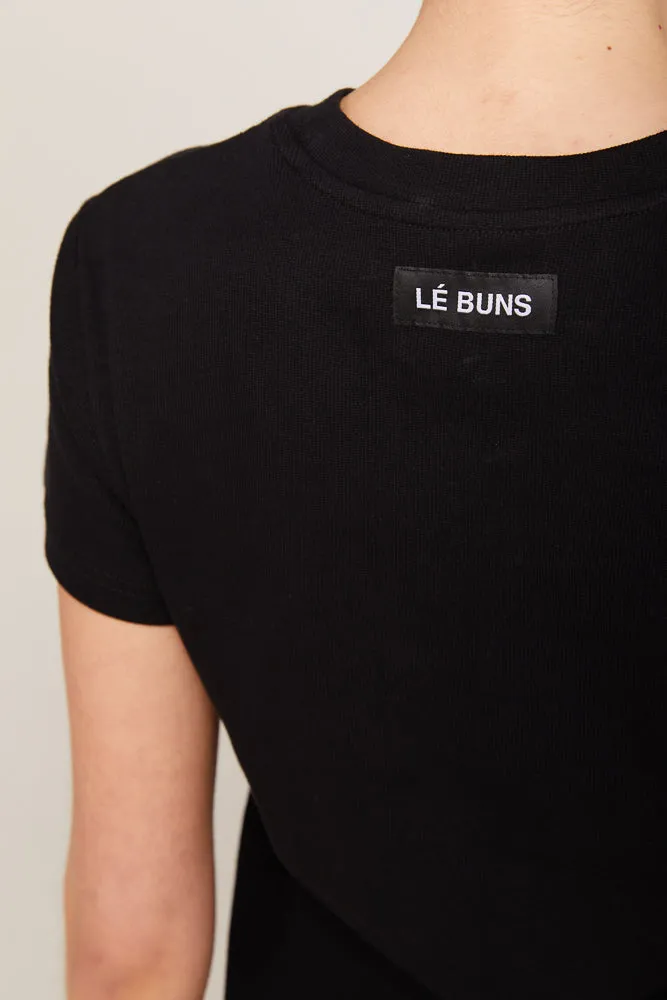 SKYE RELAXED TEE - BLACK RIB