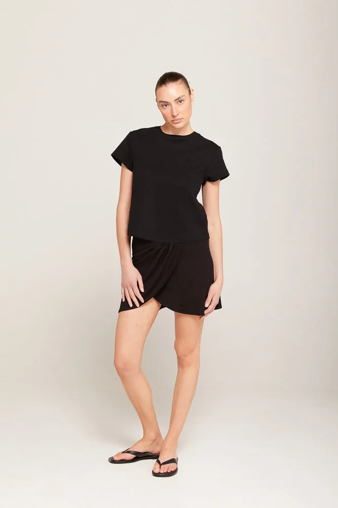 SKYE RELAXED TEE - BLACK RIB