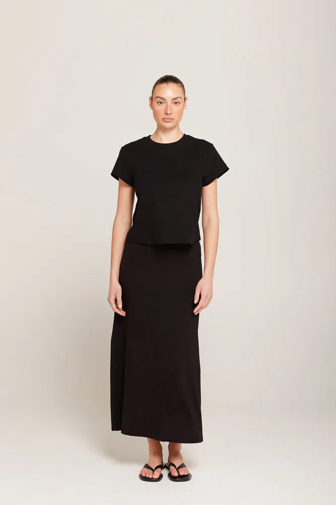 SKYE RELAXED TEE - BLACK RIB
