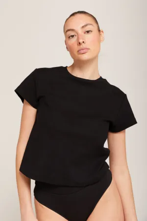 SKYE RELAXED TEE - BLACK RIB