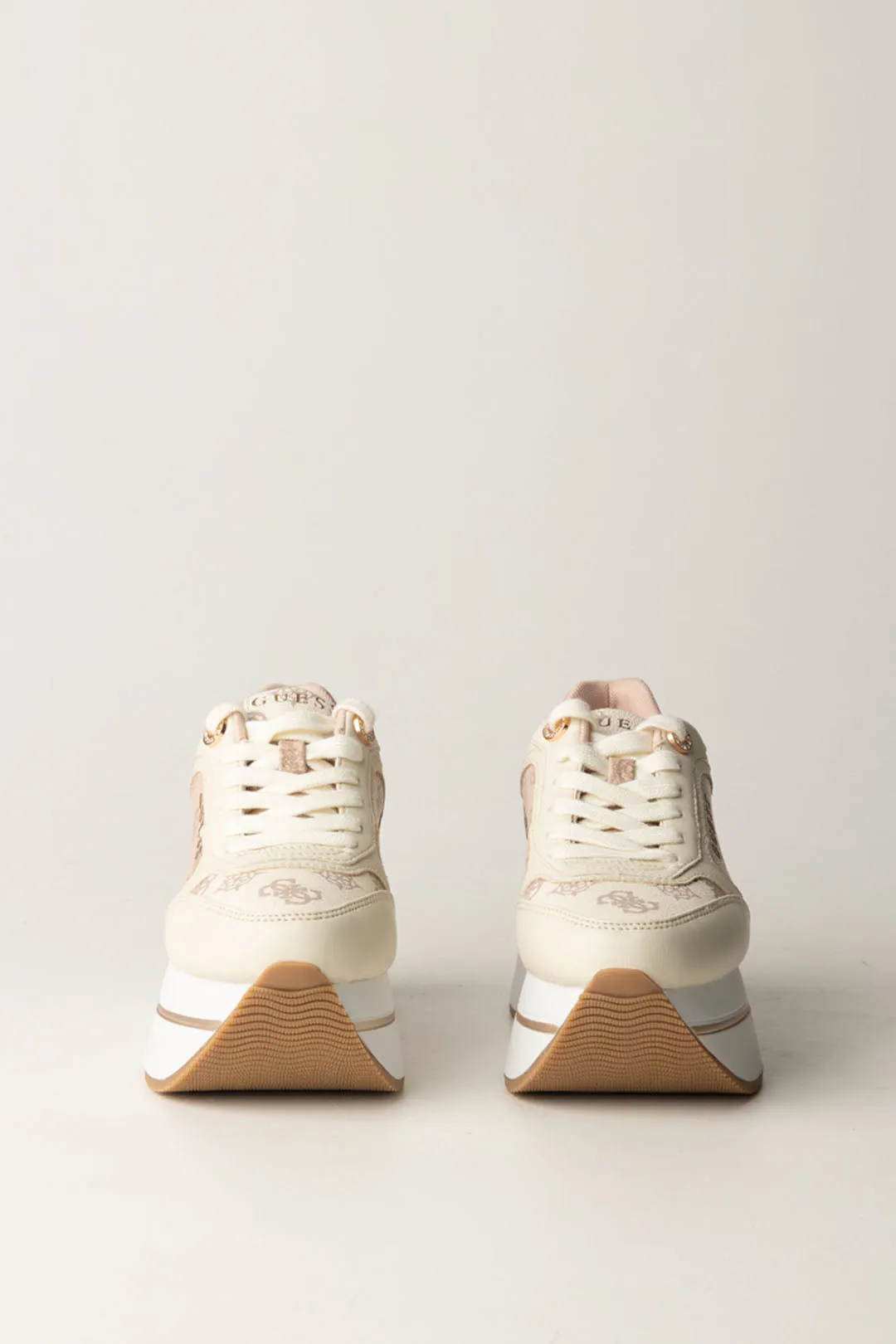Sneakers con Inserti Logati e Platform