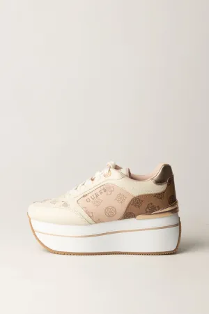 Sneakers con Inserti Logati e Platform