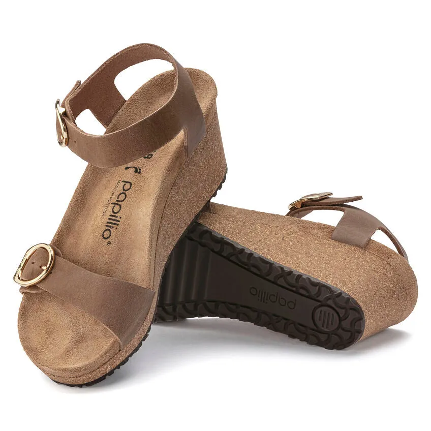 Soley - Cognac Leather with a ring Buckle||Soley - Cuir cognac avec boucles rondes
