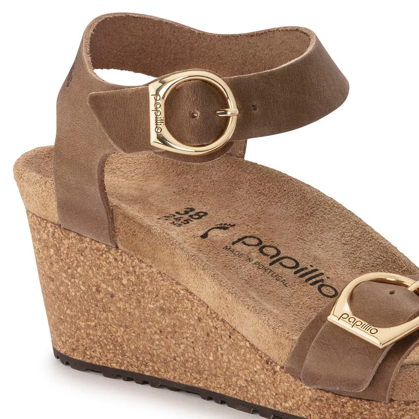 Soley - Cognac Leather with a ring Buckle||Soley - Cuir cognac avec boucles rondes