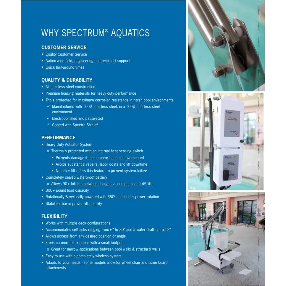 Spectrum Aquatics- Glacier Water Powered Platform Lift WP600