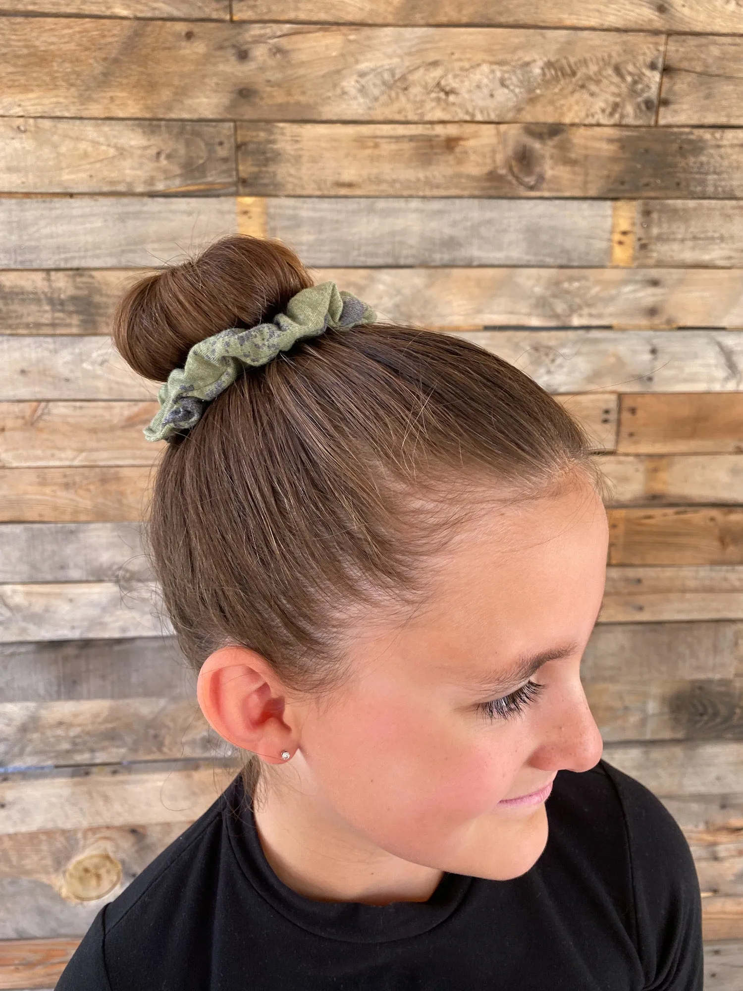 Splatter on Green Scrunchie