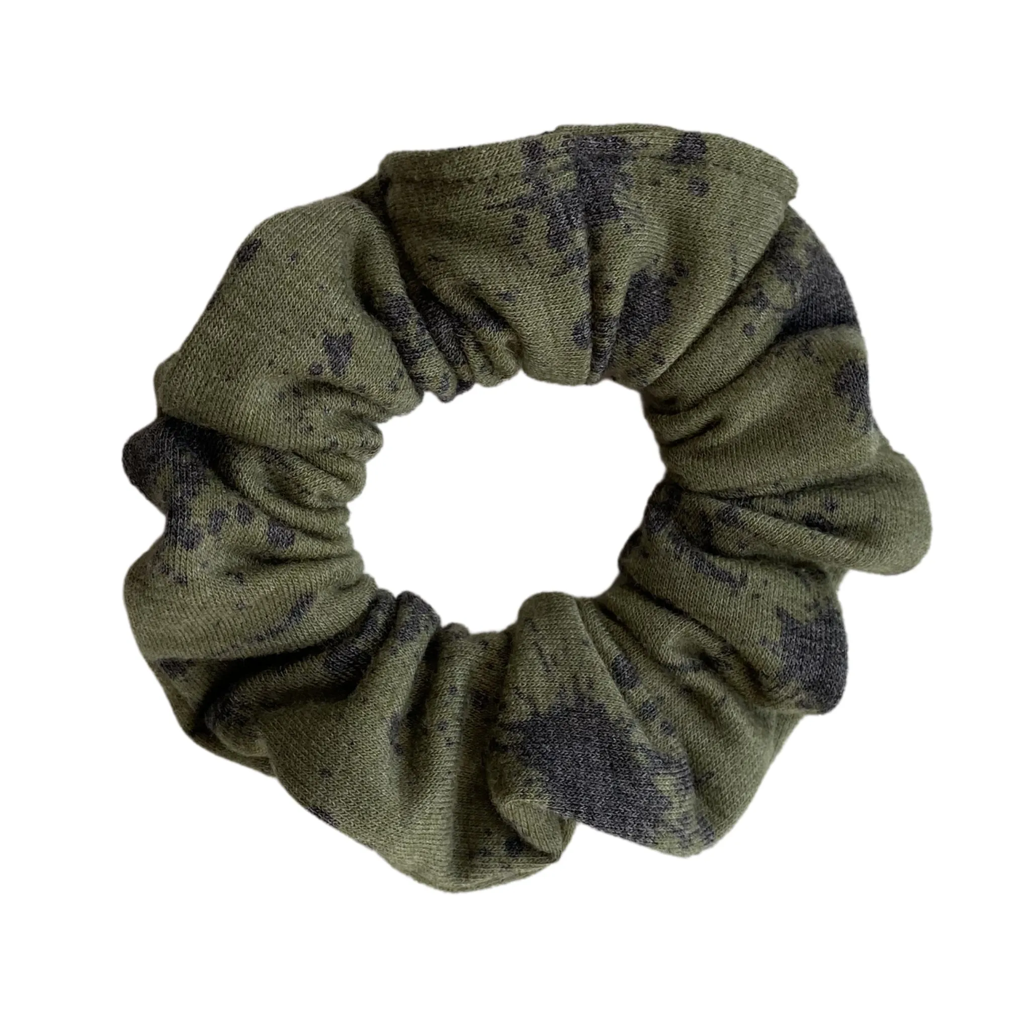 Splatter on Green Scrunchie