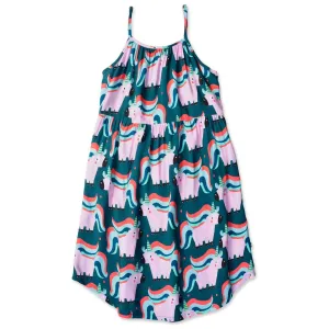 Sporty Unicorns Midi Dress - Dark Turquoise