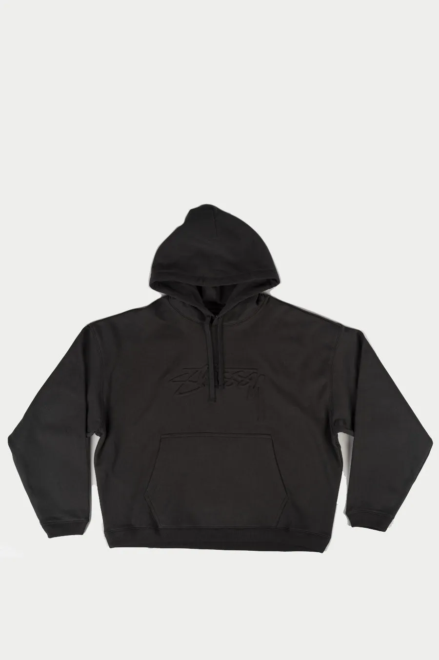 STUSSY RELAXED OVERSIZED HOOD BLACK