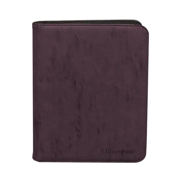 Suede Collection Zippered 9-Pocket Premium PRO-Binder- Amethyst