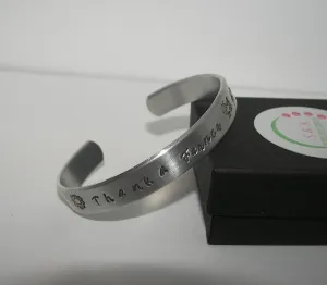 Thank a farmer cuff bracelet, Support a farmer southern farm jewelry, custom personalized hand stamped jewelry