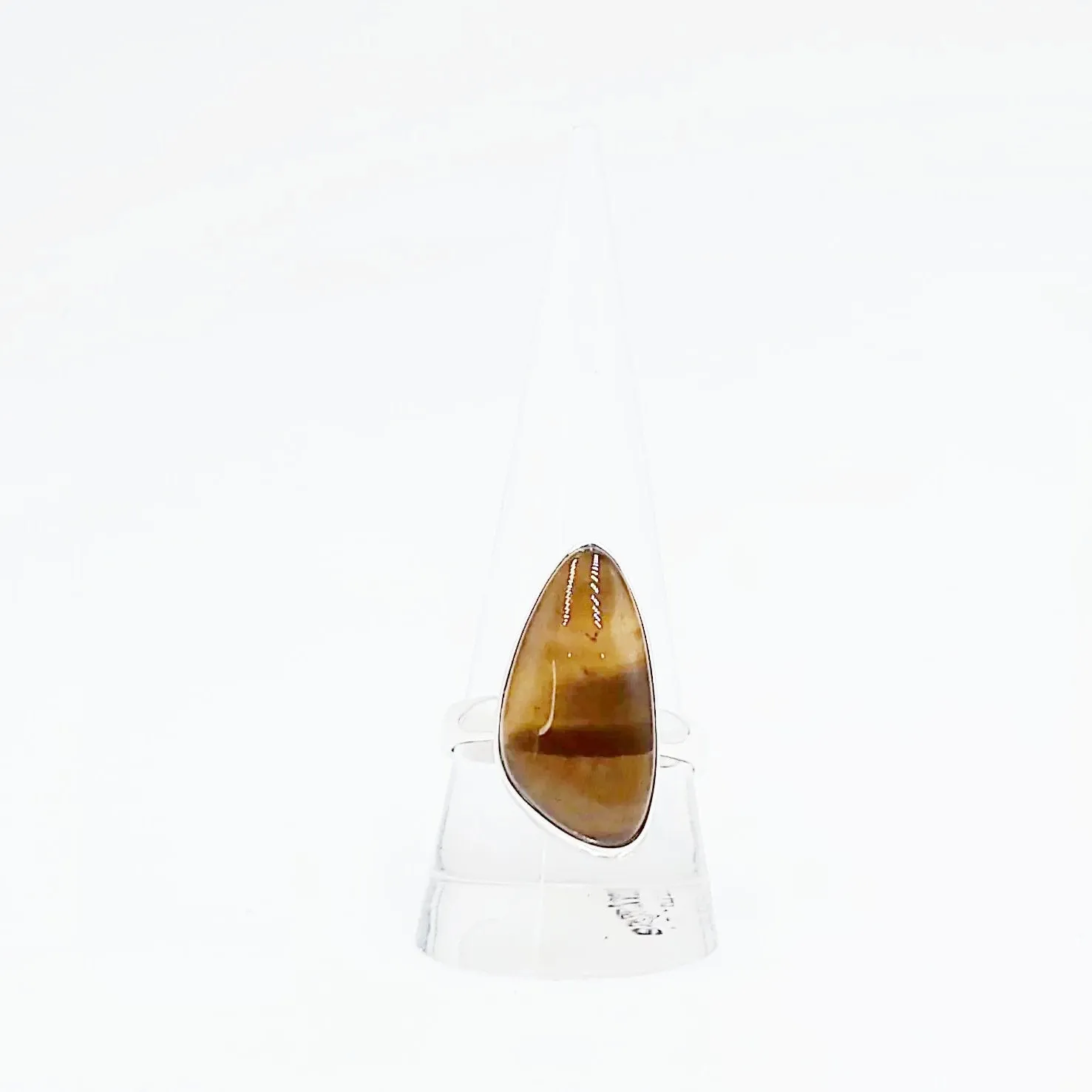 Tiger Eye Free Form Ring Sterling Silver HQ