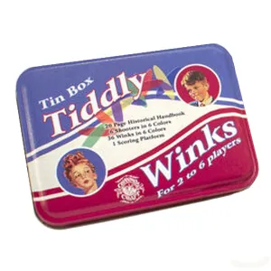Tin Box Tiddly Winks Game