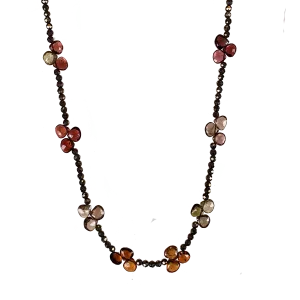 Tundra Sapphire and Pyrite Necklace