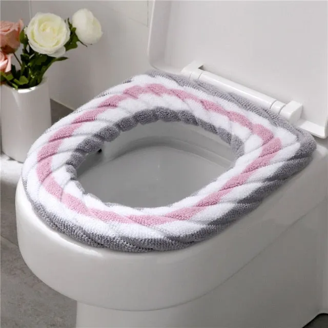 Warm Soft Washable Toilet Seat Cover