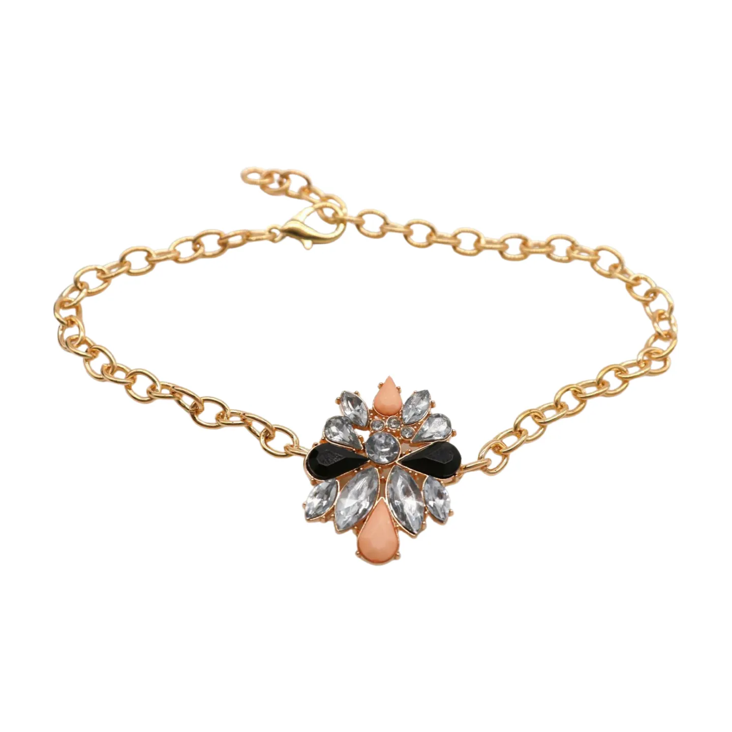 Women Gold Metal Boot Chain Bracelet Shoe Silver Star Charm