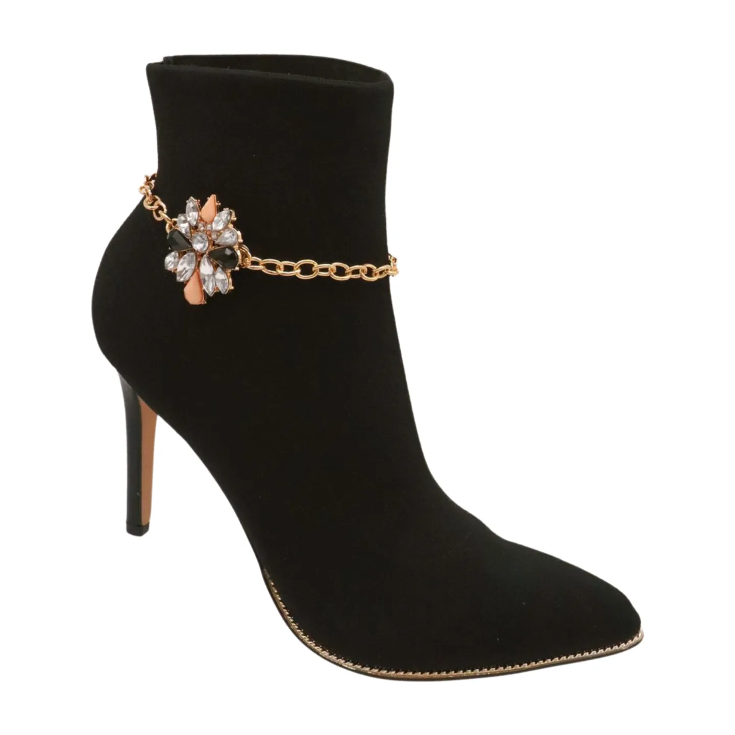 Women Gold Metal Boot Chain Bracelet Shoe Silver Star Charm