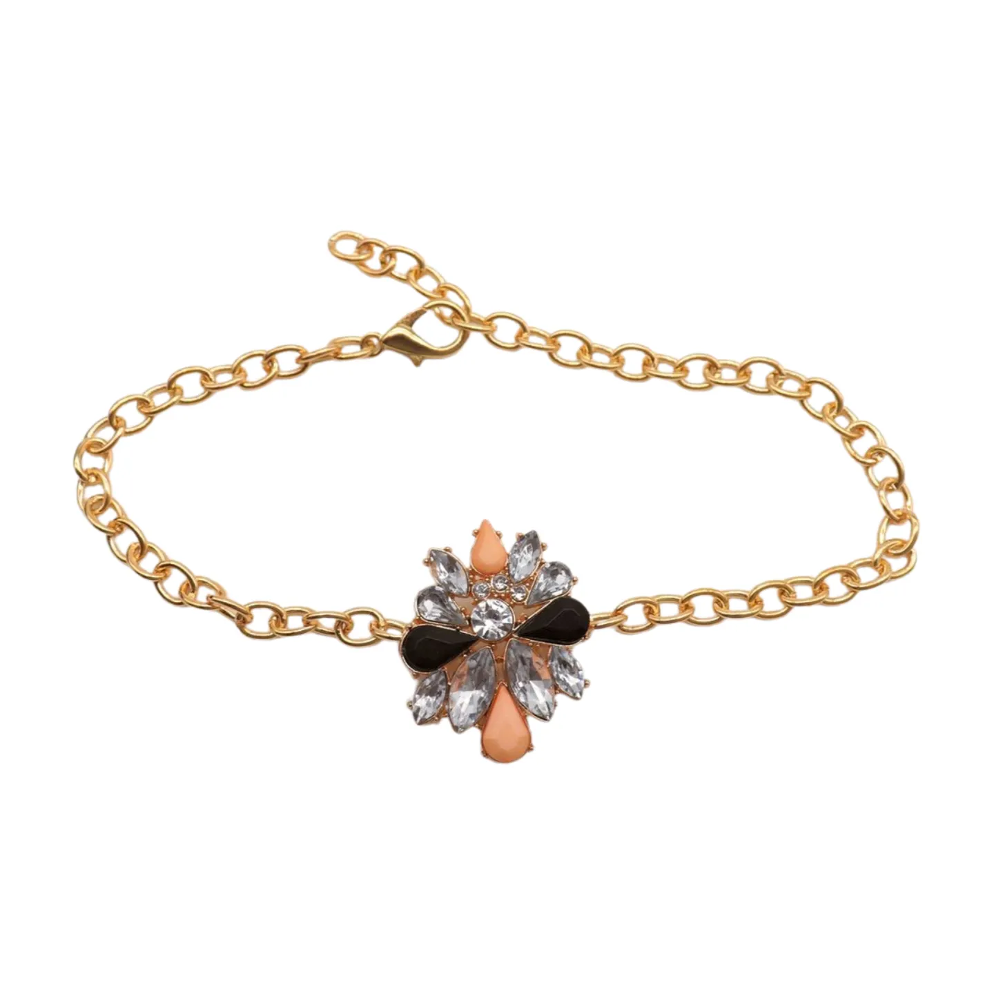 Women Gold Metal Boot Chain Bracelet Shoe Silver Star Charm