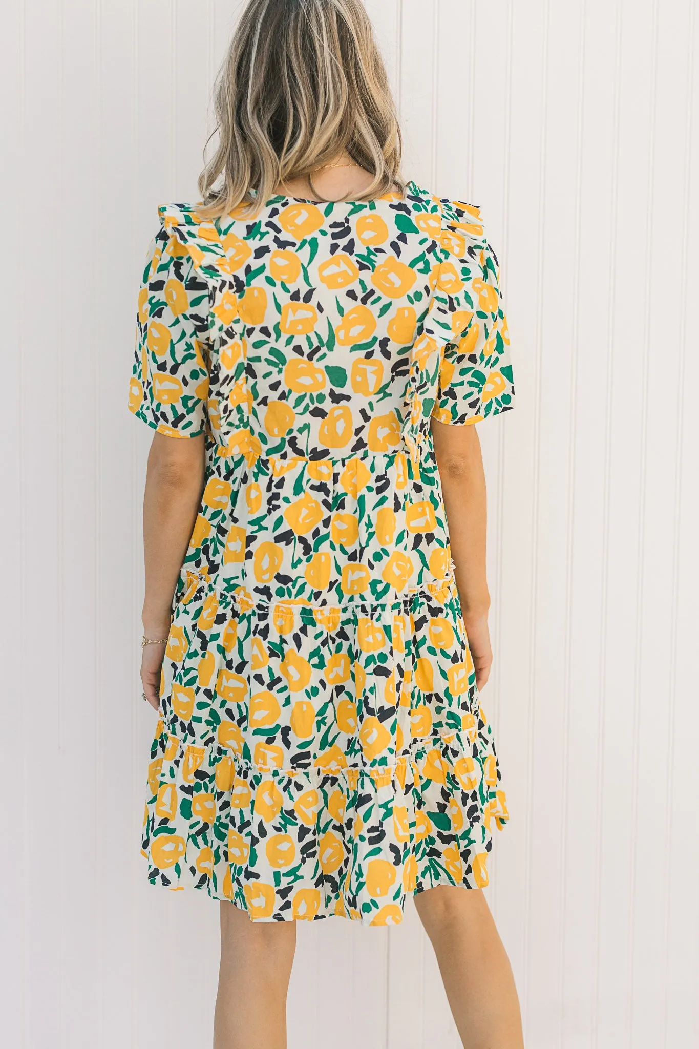 X Sunny Yellow Floral Dress