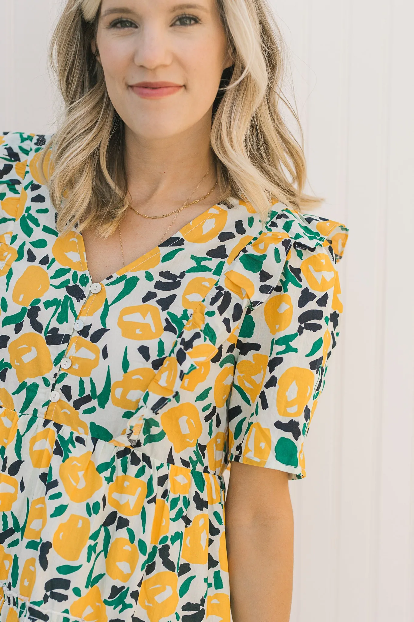 X Sunny Yellow Floral Dress